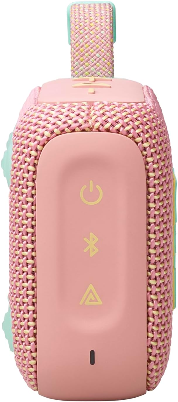 JBL Go 4 - Ultra-Portable, Waterproof and Dustproof Bluetooth Speaker, Big JBL Pro Sound with Punchy bass, 7-Hour Built-in Battery, Made in Part with Recycled Materials (Pink)