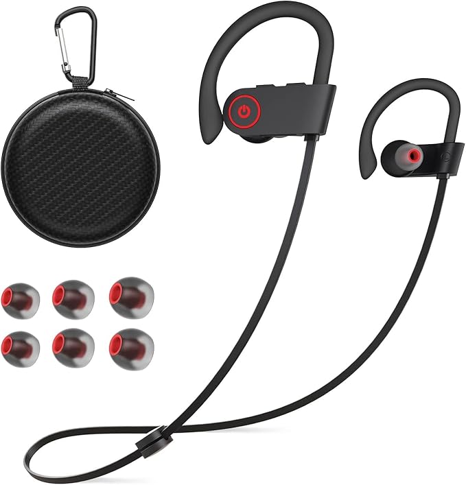 JOYWISE Bluetooth Wireless Headphones 16H Playtime Earbuds with Mic Stereo in-Ear Earphones, IPX7 Waterproof Sports Sound Isolation AI Music Creation Headsets for Running, Gym, Workout