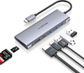 LENTION 7-in-1 USB C Multiport Hub with 4K HDMI, 100W PD, 3 USB 3.0 Ports, SD/MicroSD Card Reader Compatible MacBook Pro/Air/Neo 2016-2026 Stable Driver Adapter (C36B, Space Gray)