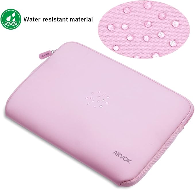 ARVOK 15 15.6 16 inch Laptop Sleeve Ultra-Thin Case MacBook pro 16 inch Sleeve Water-Resistant Notebook Computer Pocket Tablet Briefcase Carrying Bag/Pouch Skin Cover for HP/Dell/Lenovo/Asus/Acer Pink