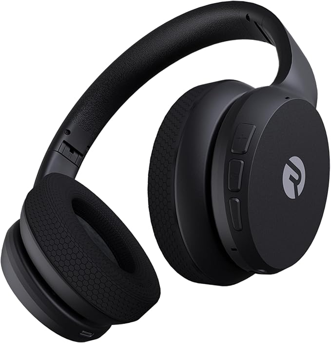 Raycon Fitness Bluetooth Headphones - Over The Ear Running Headphones, Active Noise Cancelling Wireless Headphones + Awareness Mode, Bluetooth Headset with Mic, 45 Hours of Battery Life (Black)