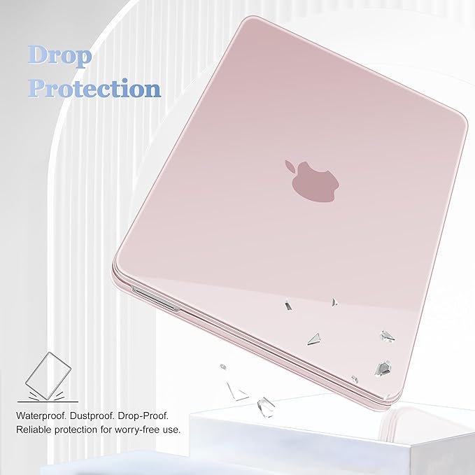 Tuiklol for 2026 MacBook Neo 13 Inch A18 Pro Chip Case, (Model A3404) Anti-Scratch Anti-Drop Slim Hard PC Shell Case with Shockproof Protective MacBook Neo Laptop Cover, Clear-Pink