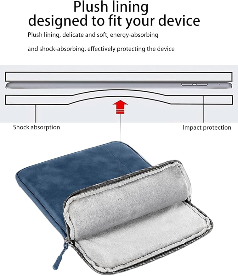 Tablet Sleeve for Onyx BOOX Tablet Go Color 7 Gen II E Ink Tablet 7 inch，360 Protective Bag Carrying Case Water-Resistant,Blue.