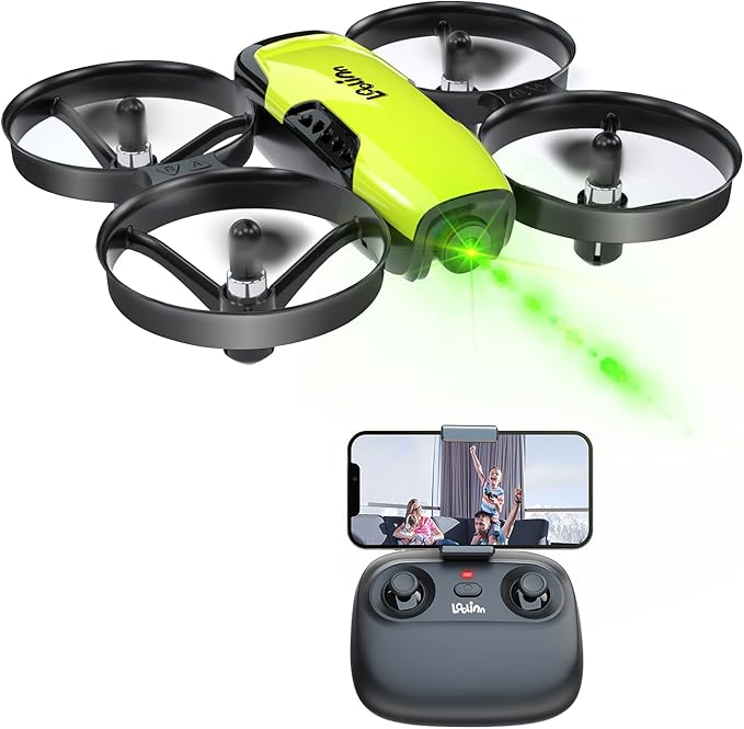 Loolinn | Drones for Kids 8+ Gift with Camera - Mini Drone with 90° Adjustable Camera, Safe for Kids, Photos and Videos, Includes three batteries (Gift for Kids)