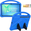 Kids Case for Samsung Galaxy Tab S10 FE+ (Plus) 13.1" 2025, Techcircle Light Weight Shock Proof EVA Foam Handle Rugged Stand Protective Cover, Blue