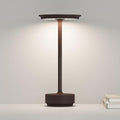 Rechargeable Cordless Table Lamp,LED Battery Operated Portable Table Light with 3 Color Stepless Dimming, Memory Function - IP54 Waterproof for Outdoor, Restaurant, Patio, BBQ(Rust)