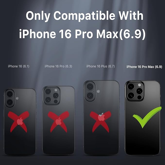 M MYBAT PRO for iPhone 16 Pro Max Case,Maverick Series Case with Belt Clip Holster,[Compatible with Magsafe] w/Screen Protector,Anti-Drop,Shockproof,w 360°Rotating Kickstand,Heavy Duty Protection