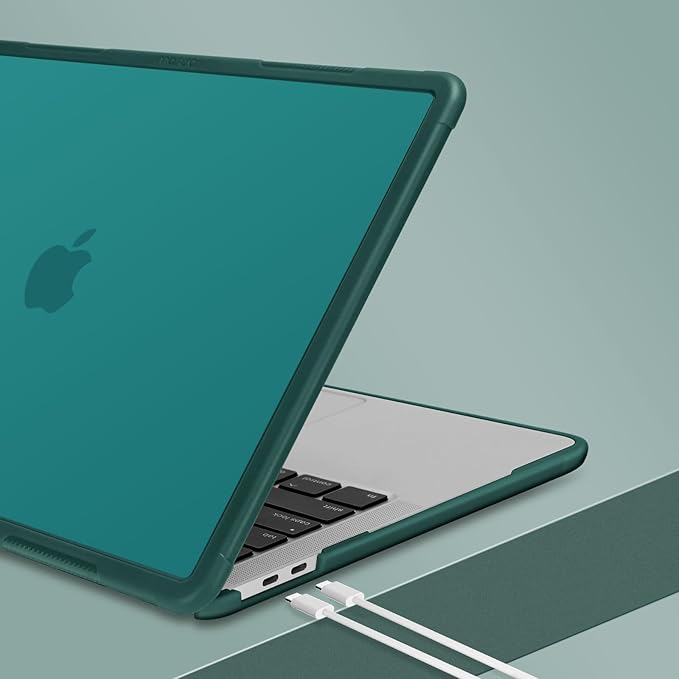 MOSISO Compatible with MacBook Pro 13 inch Case M2 2026-2016 A2338 M1 A2251 A2289 A2159 A1989 A1708 A1706, Heavy Duty Plastic Hard Case with Kickstand&Keyboard Skin&Screen Film&Type C, Teal Green