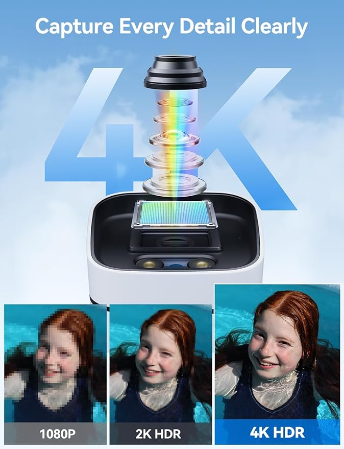 FOSCAM 4K 8MP Security Cameras Wireless Outdoor, 5GHz&2.4GHz WiFi Surveillance Camera for Home Security Outside, 120° FoV, 20x Digital Zoom, AI Detect Human/Vehicle, 66FT Color Night Vision, IP66