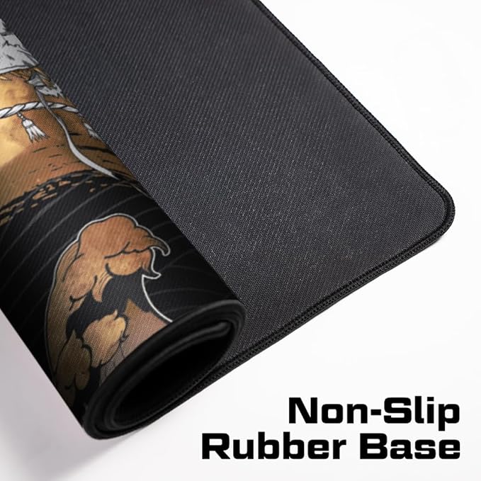Starforge - Golden Dragon Gaming Desk Mat – Large Extended Mouse & Keyboard Pad