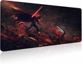 XXL Mouse Pad Ahsoka-Tano Vs Vader,Extra Large Gaming Mousepad Laptop Desk Mat,Non-Slip Rubber Base,Stitched Edges,Smooth Fabric,Computer Keyboard & Mice Combo Pads for Office Game 31.5x15.7