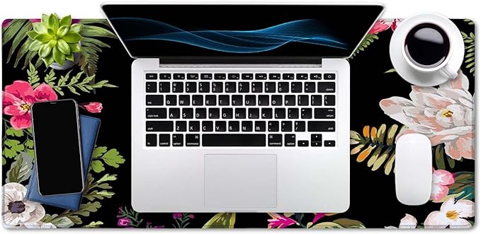 SSOIU Desk Mat, Extended Gaming Mouse Pad (35.5x15.7 in), Large Non-Slip Rubber Base Mousepad with Stitched Edges, Waterproof Keyboard Mouse Mat Desk Pad for Work, Game, Office, Home - Thug Life