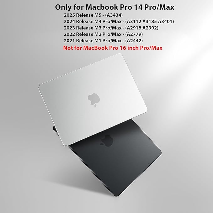 BlueSwan for MacBook Pro 14 inch Case, 2026-2021 M5 M4 M3 M2 M1, Anti-Scratch Flexible Protective Laptop Cover with Grippy Matte Texture, Slim and Easy Installation, Frosted White