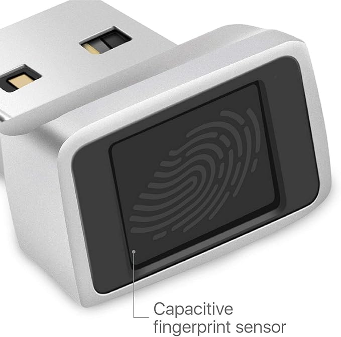 Yoidesu Mini USB Fingerprint Reader for 7 8 10 Fingerprint Scanner Scanner PC Dongle Fingerprint Sensor 360 Degree 0.5STouch Speedy Matching Biometric Portable USB Fingerprint Logger for PC Laptop