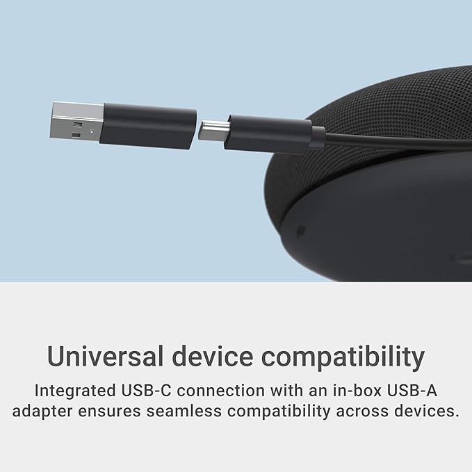 Dell Pro Plus Wireless Speakerphone - SL525 - USB-C, Zoom/Microsoft Teams Certified, Wired/Wireless, Bluetooth 5.3, Omni-Directional, AI-Based Noise Cancellation