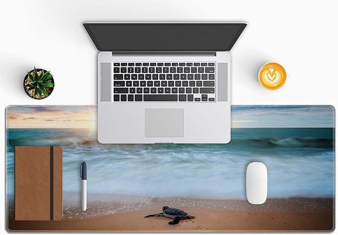 Turtle Shore XL Mouse Pad - Extended Desk Mat for Women & Men - 31.5''X11.8''