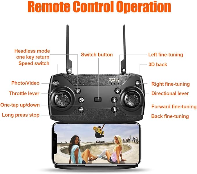 Mini Drone with Camera for Beginners 4K FPV Foldable RC Quadcopter, WiFi Gesture Photography Helicopter Toy Gifts for Adults