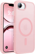 Eastinbox Magnetic Shockproof for iPhone 17e & iPhone 16e Case [Compatible with MagSafe] [Military-Grade Protection] Anti-Yellowing, Matte Protective Phone Case for iPhone 17 e/16 e 6.1", Pink