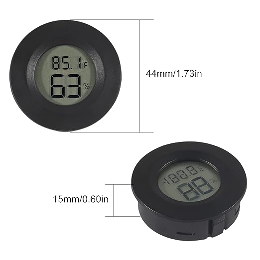 2PCS Mini Hygrometer Thermometer Electronic Digital Humidity Meter Gauge Monitor LCD Display Indoor Temperature Sensor with Fahrenheit Celsius