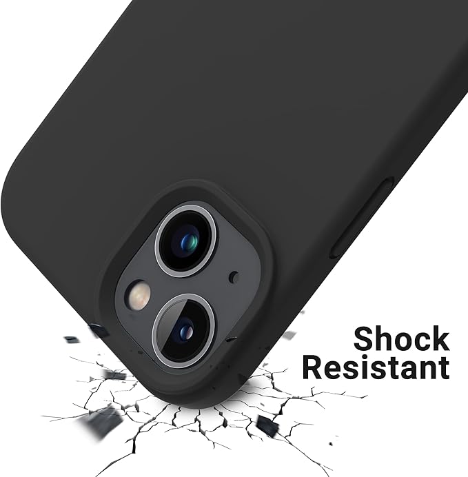 OTOFLY Designed for iPhone 14 Plus Case, Silicone Shockproof Slim Thin Phone Case for iPhone 14 Plus 6.7 inch （Black）
