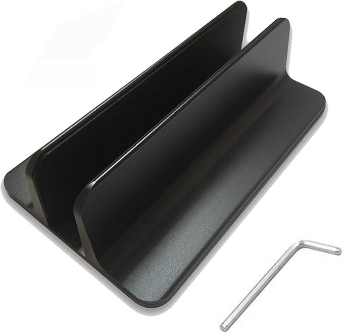 Laptop Stand,Vertical Desktop Holder with Adjustable Dock Size,Laptops Holder Compatible with All Notebooks, MacBook,Surface,Dell,Gaming,iPad (Black)