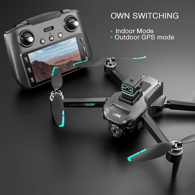 4K GPS Drone with Camera for Adults - 5G Remote Controller with 5.9 Inch Screen,Under 249g，Obstacle Avoidance, 60 Min Flight, Foldable Drone for Adults Beginners.（black）