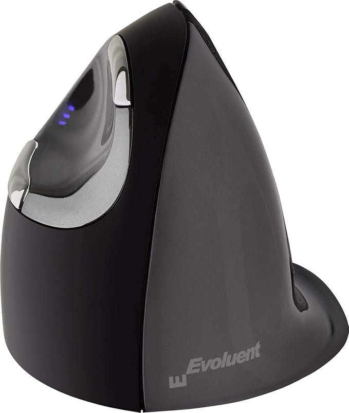 Evoluent Vertical Mouse D Medium (VMDM) - Ergonomic Wired Mouse for Laptop and PC with Jestik Microfiber Cloth