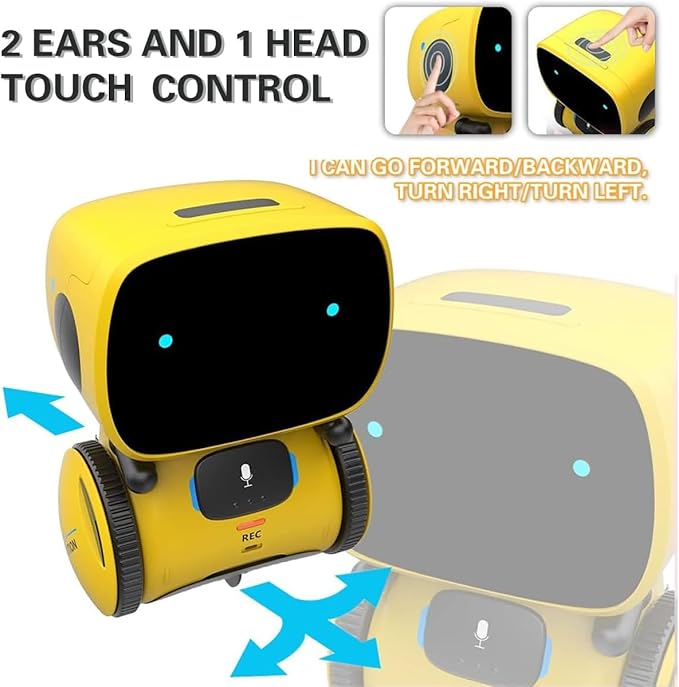 98K Robot Toys for Boys and Girls, Touch and Voice Control Robots Interactive Smart Talking Robots Intelligent Partner and Teacher with Singing, Dancing, STEM Toy Gifts for Kids Age 3 and Up