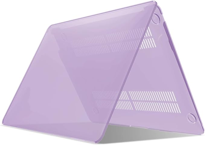 IBENZER Compatible with New MacBook Air 13 inch Case 2022 2021 2020 M1 A2337 A2179 A1932, Plastic Hard Shell Case with Keyboard Cover for Mac Retina Display with Touch ID, Purple, MMA-T13PU+1