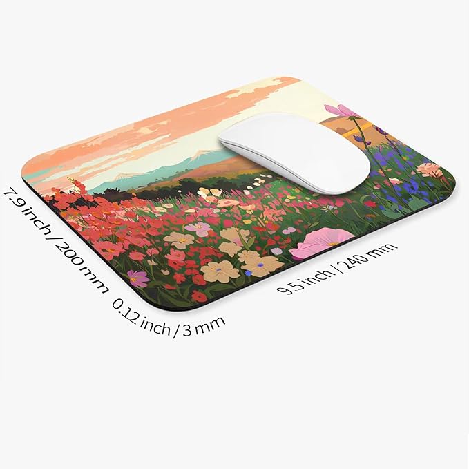 Square Mouse Pad Natural Scenery,Personalized Premium-Textured Custom Mouse Mat Design,Washable Mousepad Lycra Cloth,Non-Slip Rubber Base Computer Mouse Pads for Wireless Mouse