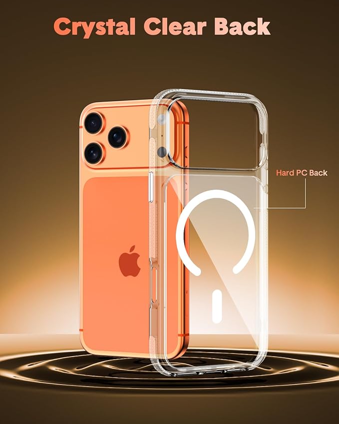 3-in-1 for iPhone 17 Pro case with Screen Protector & Camera Cover, N52 Magnetic Phone Case Compatible with MagSafe, Non-Slip Matte Bumper with Crystal Clear Back, Anti-Scratch Protective Slim Kit