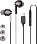 USB-C Wired Earbuds with Microphone, Volume Control, Noise Canceling, Compatible with Samsung Galaxy S24 S23 S22, iPhone 17 16 15 Pro Pro max, Pixel Phones
