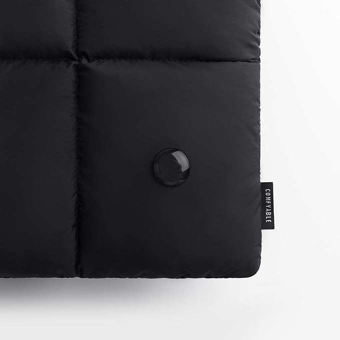 Comfyable Puffy 9-11 Inch Tablet Sleeve Compatible for 11 Inch iPad Pro M5, iPad Air M4 2026 with Magic Keyboard, Quilted Puffer Vertical Tablet Carrying Case for Women Men, Black