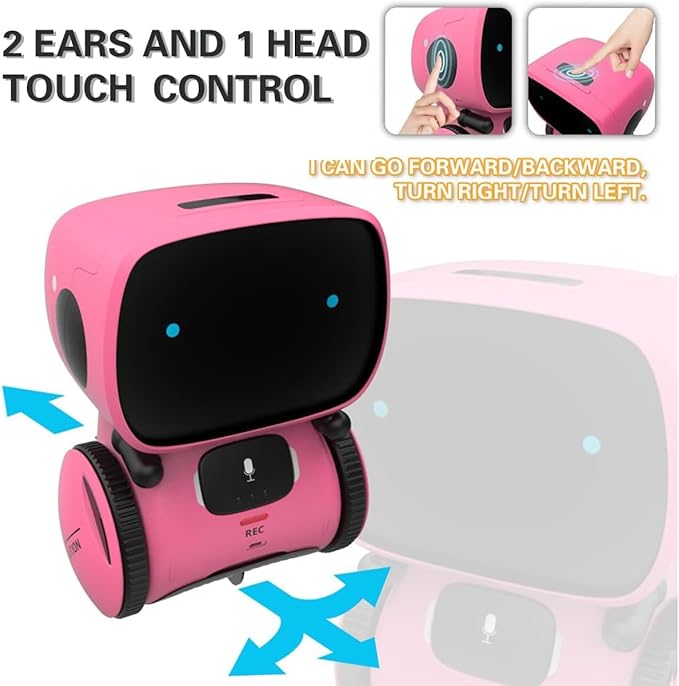 98K Robot Toys for Girls and Boys Rechargeable, Touch and Voice Control Robots Interactive Talking Smart Partner and Teacher with Singing, Dancing, STEM Toy Gifts for Kids Age 3 and Up