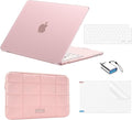 EooCoo for MacBook Neo Case 13 inch 2026 Model A3404 with A18 Pro chip, Hard Shell Case & Sleeve Bag & Type C & Keyboard Skin & Screen Film Laptop Accessories, Matte Blush