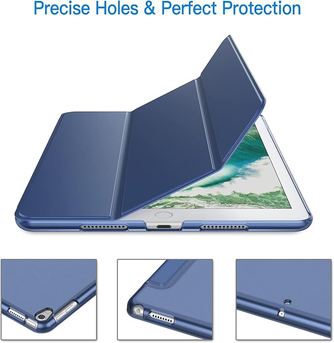 JETech Case ONLY for iPad Pro 10.5-Inch and iPad Air 3 (10.5-Inch 2019, 3rd Generation), PC/PU Material, Smart Cover Auto Wake/Sleep Cover (Navy)