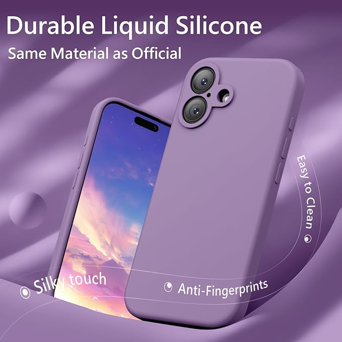 FireNova Magnetic for iPhone 17 Case, Compatible with MagSafe, [Integrated Silicone Camera Control Button] [Camera Protection] Anti-Scratch Microfiber Lining Phone Case, 6.3", Light Purple