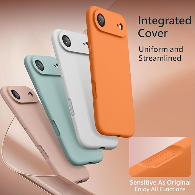 FireNova Magnetic for iPhone Air Case, Compatible with MagSafe, [Integrated Silicone Camera Control Button] [Camera Protection] Microfiber Lining Phone Case for iPhone 17 Air, 6.5", Orange