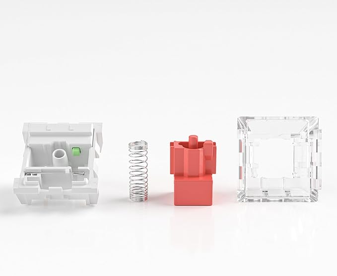 Kailh Box Red Switches for Mechanical Keyboard,3-Pin 45gf Linear/Factory Lubed/Dust&Waterproof Switches(Kailh Box Red,72Pcs)