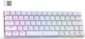 DIERYA DK63 60% Wireless Mechanical Gaming Keyboard | Bluetooth/2.4G/Wired Keyboard | RGB Backlit Compact 63 Keys Mini Office Keyboard | with Blue Switch | for Windows Laptop PC Gamer Typist-White