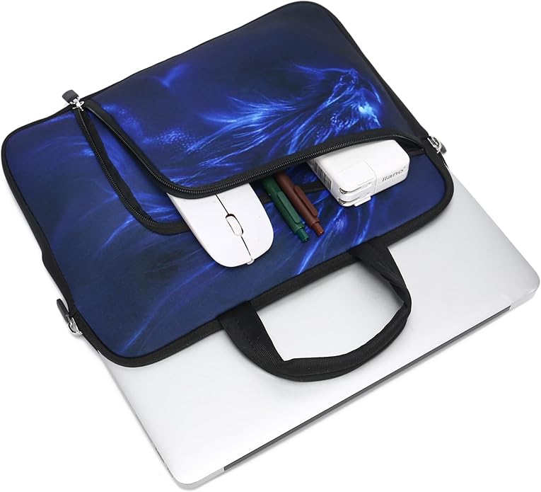 11.6 12 12.5 inch Two Pockets Laptop Sleeve Chromebook Case Ultrabook Case Notebook Tablet Case Neoprene Handle for Men Women