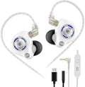 KZ Gale Wired Earbuds with Microphone, HiFi Deep Bass Comfort-Fit Ear Buds for Gaming, Super-Linear Driver IEM for Gaming, Compatible for PC, PS5, PS4, Nintendo, Switch, Steam Deck (3.5, White)