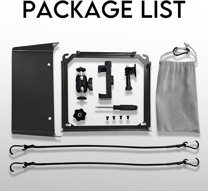 Phone Fence Mount with Shade, Gamechanger Mounting Kit for iPhone, GoPro, Mevo, Action Camera - Perfect for Recording Baseball, Softball, Tennis