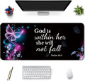 Desk Mat,Large Mouse Pad 35''×15.6'' XXL Extended Mouse Pad Mat Desk Pad with Non-Slip Base Mousepad for Computer,Office,Keyboard and Laptop -Butterflies