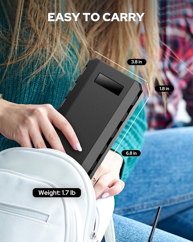 SinKeu Laptop Power Bank with AC Outlet, 65W Portable Laptop Charger with QC3.0 USB*1/USB-C *1, 86.58Wh/23400mAh Portable Power Bank Fast Charging for Camping Travel Home Power Backup