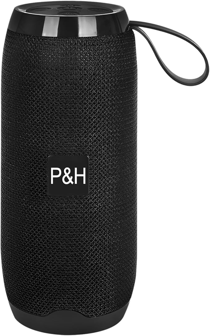 Small Portable Bluetooth Speaker, 10W Loud Stereo Sound, Small Wireless Speaker for Outdoor, TWS Pairing, BT5.3, Home/Party/Outdoor/Beach (Black)