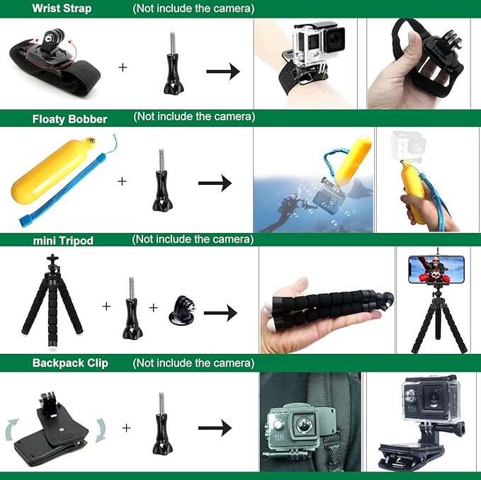 Accessories Kit for Gopro Hero 13 Black Waterproof Housing Silicone Case Glass Screen Protector Bundle for Go pro Gopro13 Hero13 Action Camera