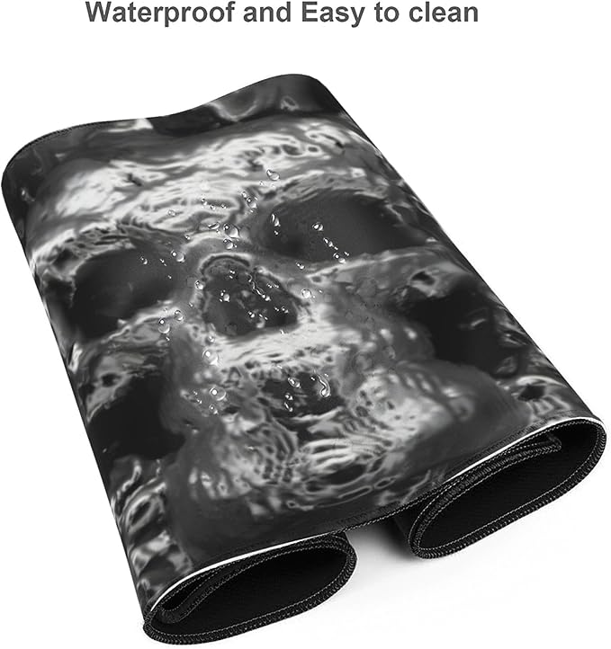 Skull Mouse Pad XL Large Mousepad Non Slip Rubber Base Desk Mat for Laptop Computer Gaming 31.5" X 12"