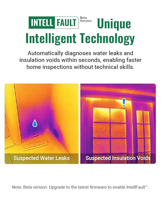 HF96 Thermal Camera with AI Scene Detection, Laser Pointer, 240x240 Super Resolution, -4°F~1022°F, Thermal Imaging Camera for HVAC Electrical Building Inspection,25Hz Infrared Camera,11h Runtime