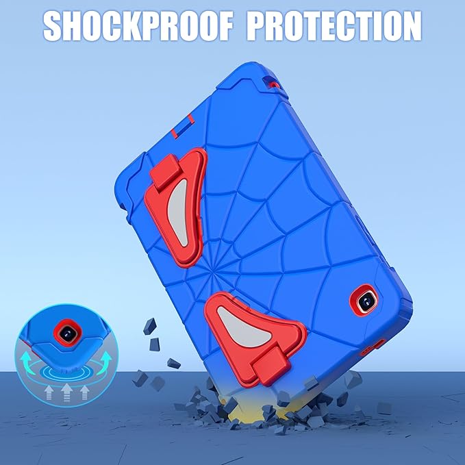 AKABEILA Compatible with Samsung Galaxy Tab A7 Lite 8.7 inch T225/T220(2021) Tablet Case，Lightweight Shockproof Rugged Protective Cover with Kickstand for Kids Children Boys Babies Blue Red